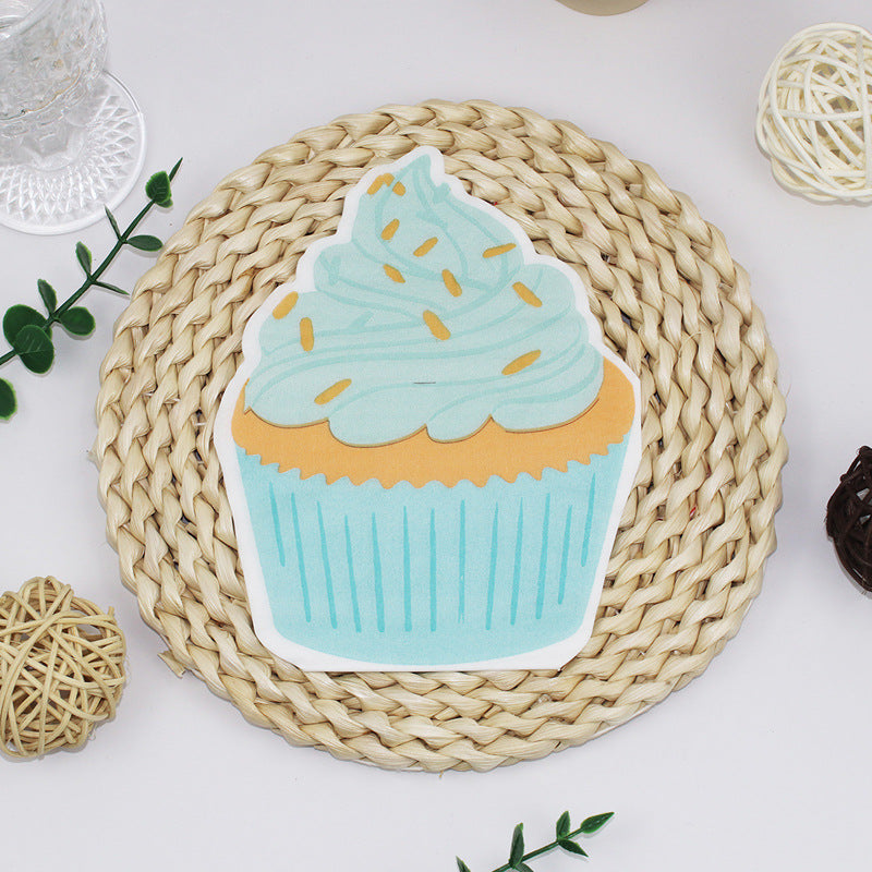 Printed Die-cut Napkins 2ply Paper Napkins Cake-shaped HL50PN01